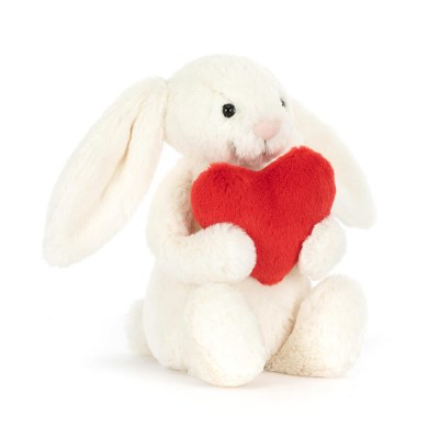 PELUCHE JELLYCAT LAPIN TIMIDE SMALL AVEC COEUR ROUGE