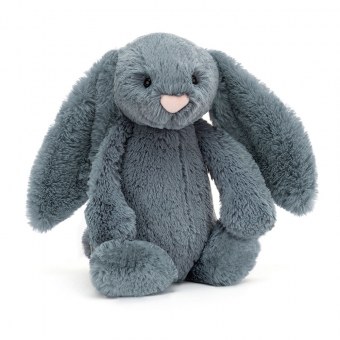 PELUCHE LAPIN BASHFUL BUNNY DUSKY BLUE medium JELLYCAT