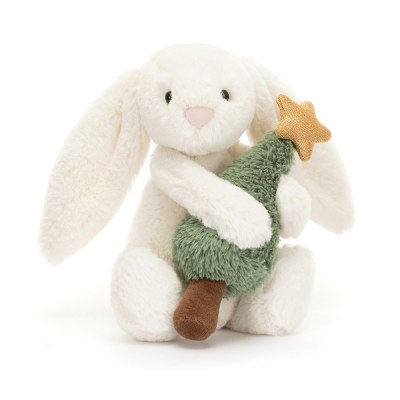 PELUCHE BASHFUL BUNNY WITH CHRISTMAS TREE JELLYCAT